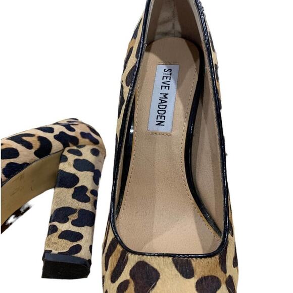 Steve Madden Sarina-L Leopard Pony Hair Platform Pumps Size 7M – Gently Used - Picture 4 of 9